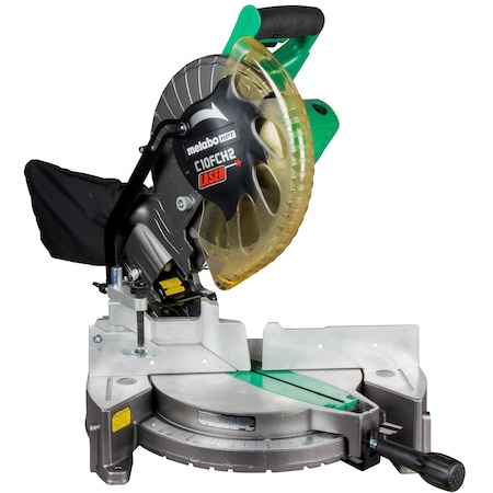 Metabo Hpt 10in Corded 15 Amp Compound Miter Saw w/ Laser Marker C10FCH2SM